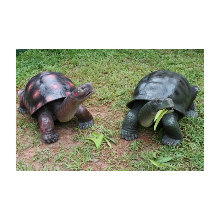 Grüne und rote Schildkröte lebensgroß Deko- & Werbefigur