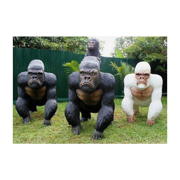 Gorillas mit Baby lebensgroß Deko- & Werbefigur