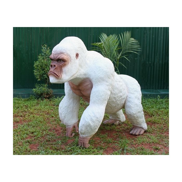 Weißer Gorilla lebensgroß Deko- & Werbefigur