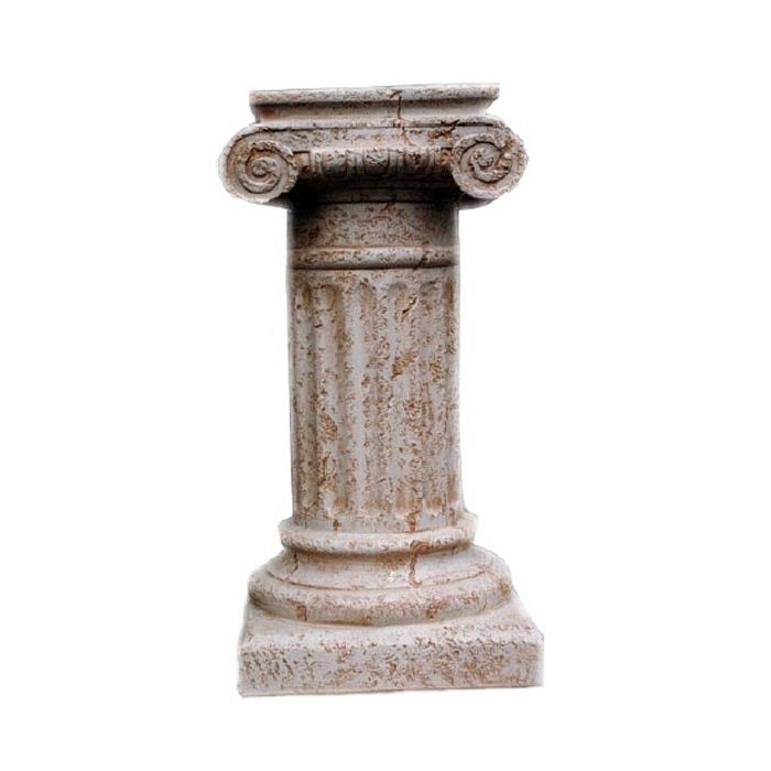 Säule mit Schneckenkapitell Antikfinish lebensgroß Säule