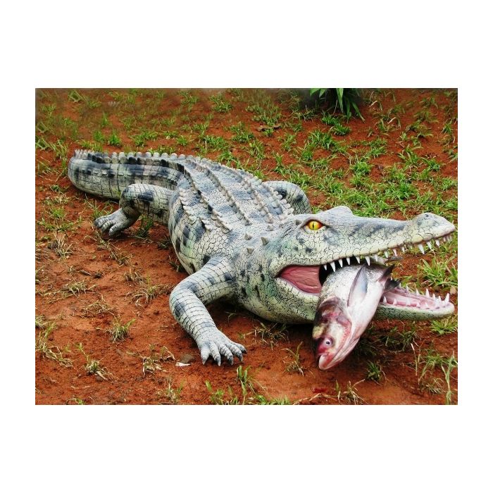 Krokodil lebensgroß Deko- & Werbefigur