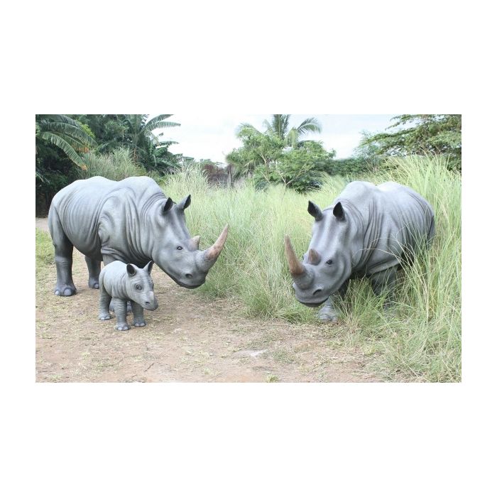Nashorn Familie lebensgroß Deko- & Werbefigur