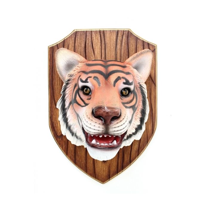 Tigerkopf auf Holz lebensgroß Dekoköpfe & Büsten