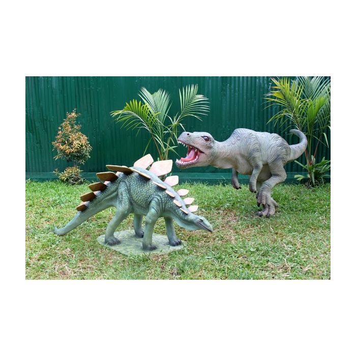Dinosaurier Stegosaurus und Tyrannosaurus klein lebensgroß Deko- & Werbefigur
