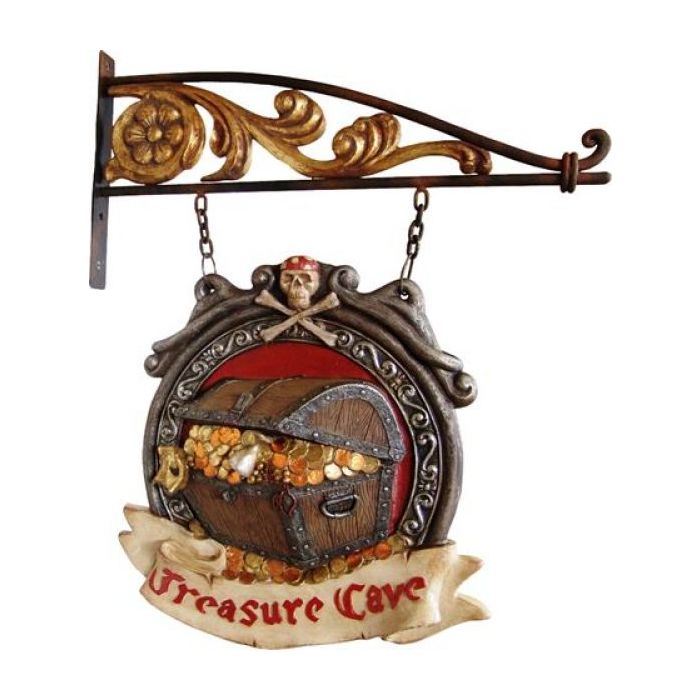 Treasure Cave Eingangsschild verkleinert Schild