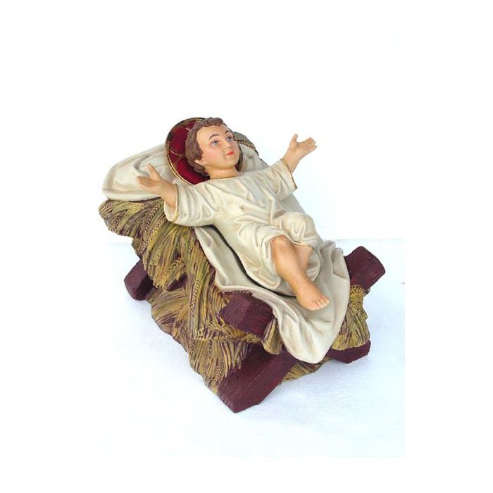 Jesuskind auf Strohlager verkleinert Dekorationsfigur