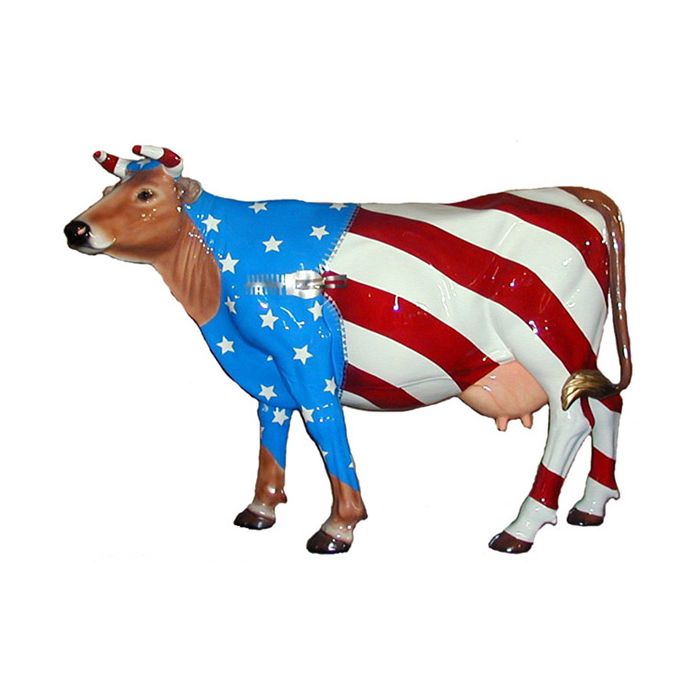Designer Kuh Amerika 1 lebensgroß Deko- & Werbefigur