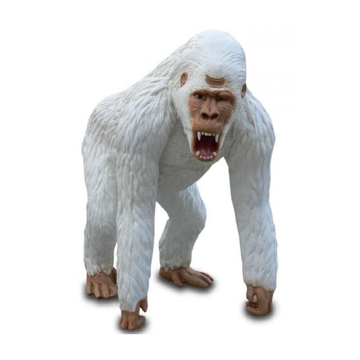 Weißer Bergorilla Affe lebensgroß Deko- & Werbefigur
