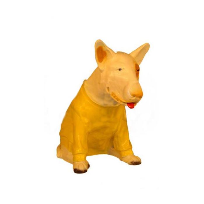Bullterrier Kampfhund lebensgroß Dekorationsfigur
