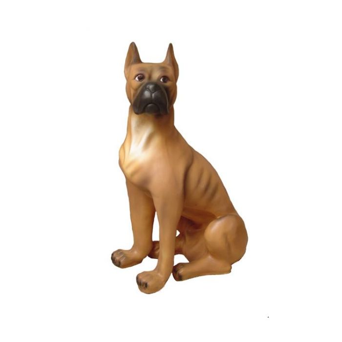 Boxer Kampfhund lebensgroß Dekorationsfigur