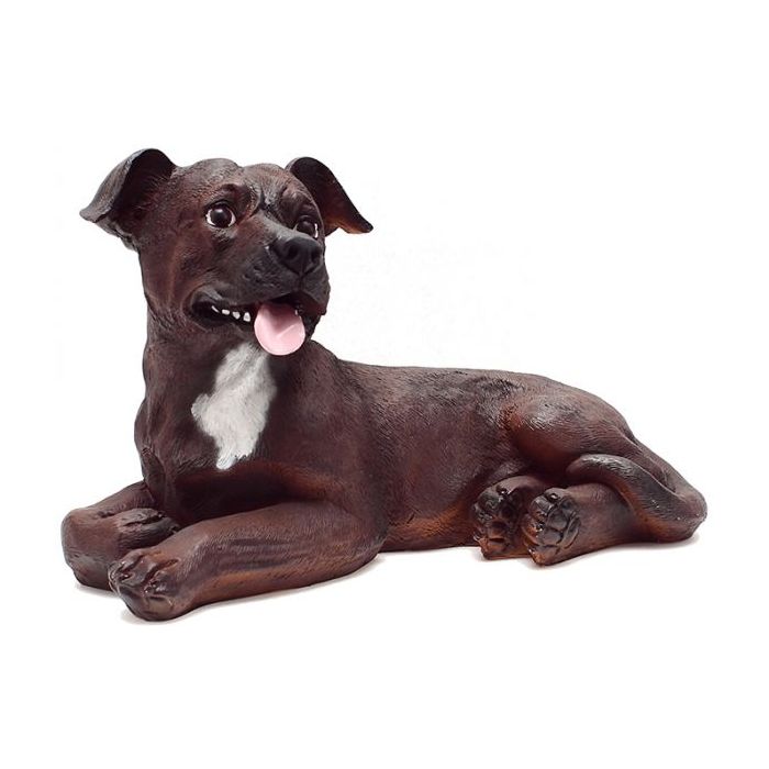liegender Hund lebensgroß Dekorationsfigur