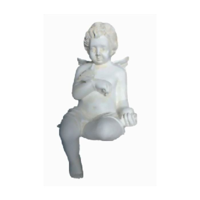 Putte sitzend mit Täubchen verkleinert Dekorationsfigur