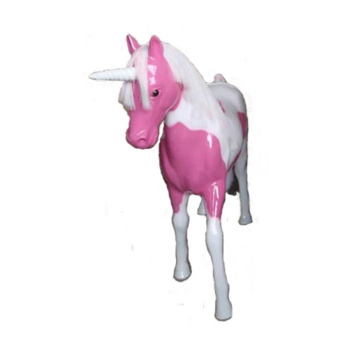 Einhorn Ponny in Pink/Weiß lebensgroß Deko- & Werbefigur
