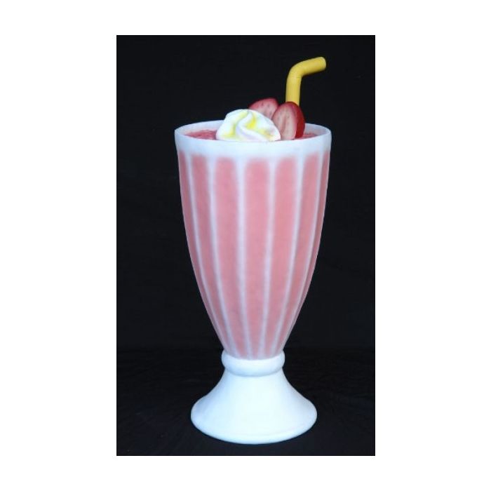 Milchshake Erdbeere übergroß XXL Deko- & Werbefigur