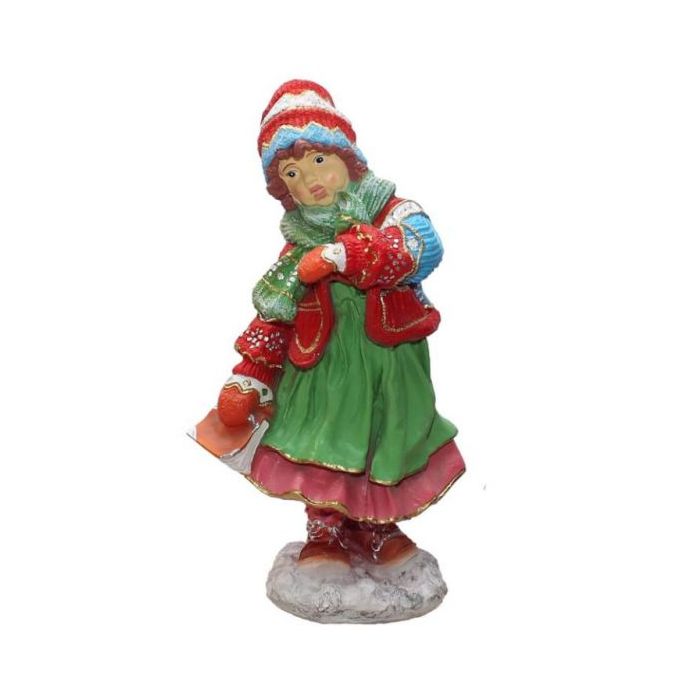 Wintermädchen lebensgroß Dekorationsfigur