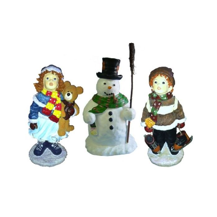 Winterkinder Set 1 lebensgroß Dekorationsfigur