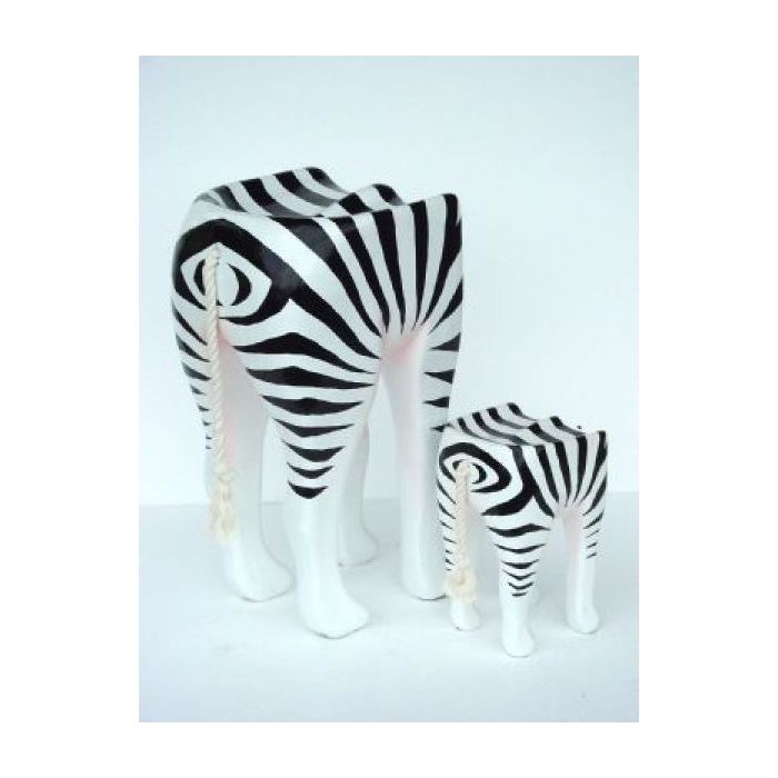 Hocker Zebra Klein verkleinert Sitzmöglichkeit