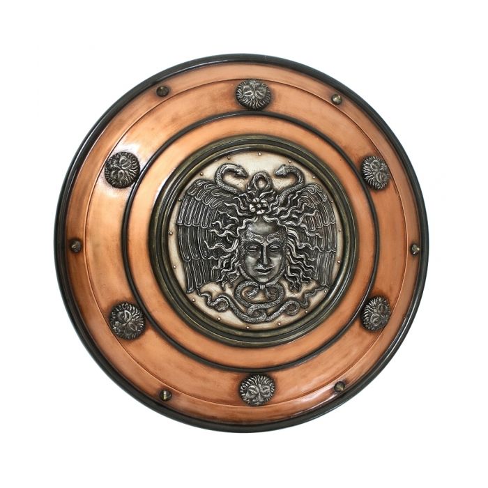Antikes Schild mit Medusa Bronze lebensgroß Diverse Dekoelemente