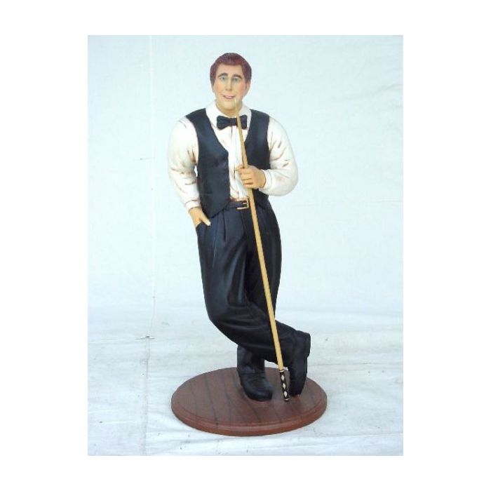 Billard Spieler klein verkleinert Dekorationsfigur