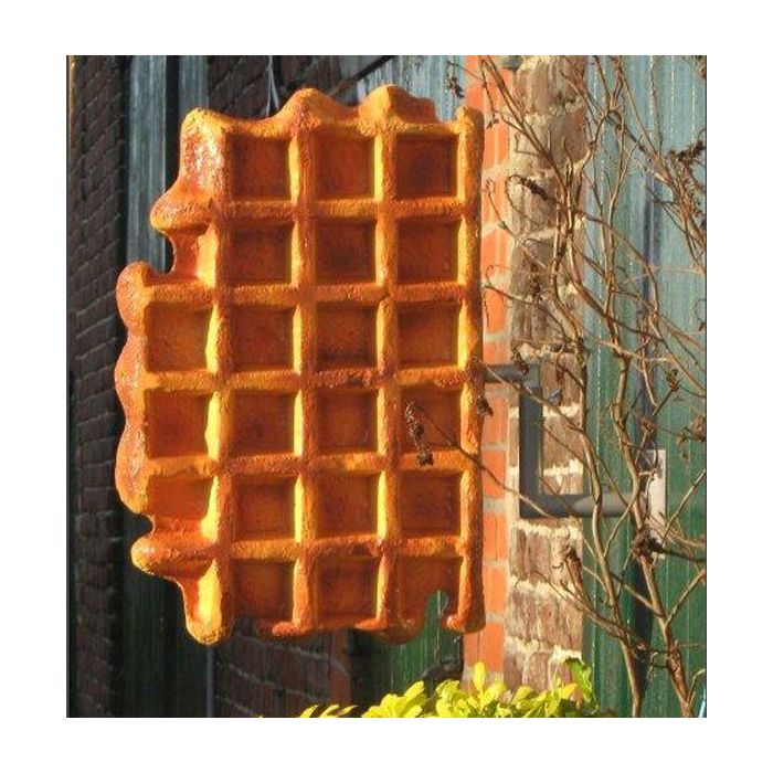 Waffel mit Wandhalterung übergroß XXL Deko- & Werbefigur
