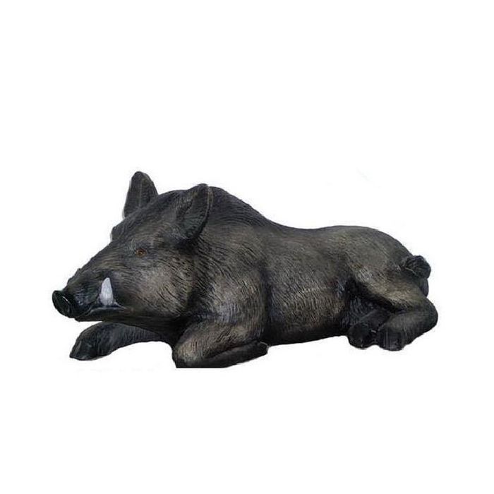 Wildschwein liegend lebensgroß Dekorationsfigur