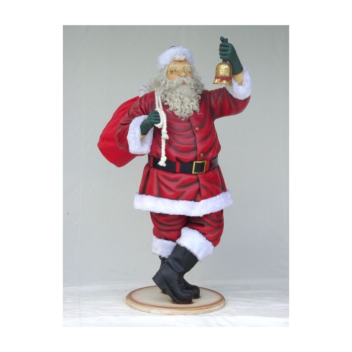 Weihnachtsmann mit Bart lebensgroß Deko- & Werbefigur