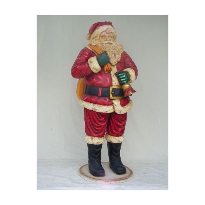 Weihnachtsmann mit Glocke XXL lebensgroß Deko- & Werbefigur