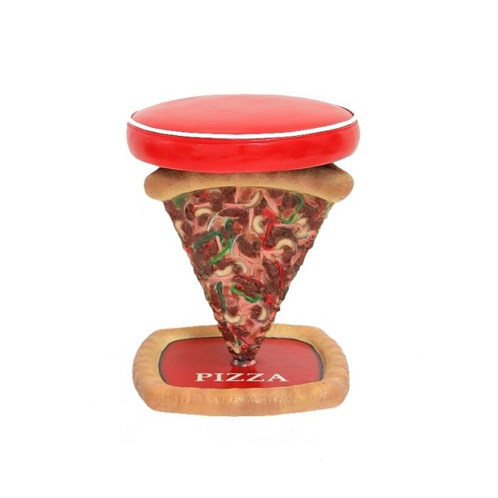 Pizzahocker 1 Pizzastück vergrößert Sitzmöglichkeit