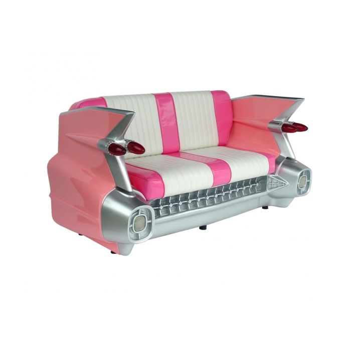 SOFA - Cadillac (PINK) lebensgroß Sitzmöglichkeit