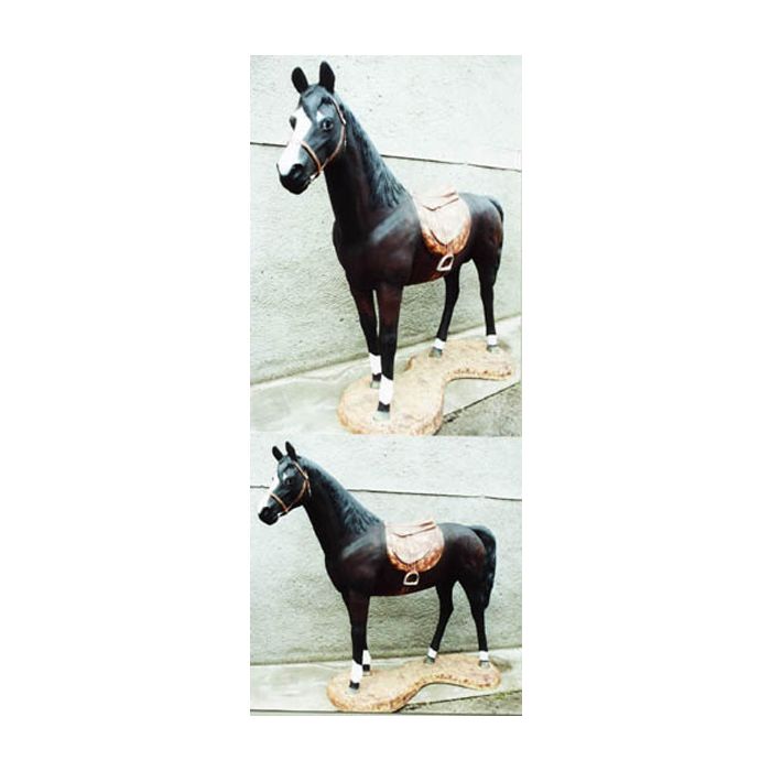 Pferd mit Sockel lebensgroß Deko- & Werbefigur