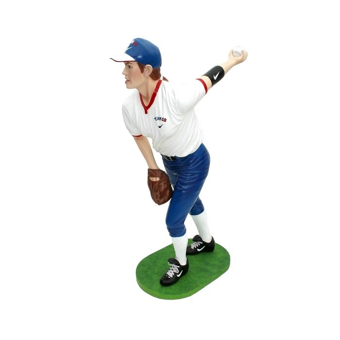 Softballspielerin lebensgroß Deko- & Werbefigur