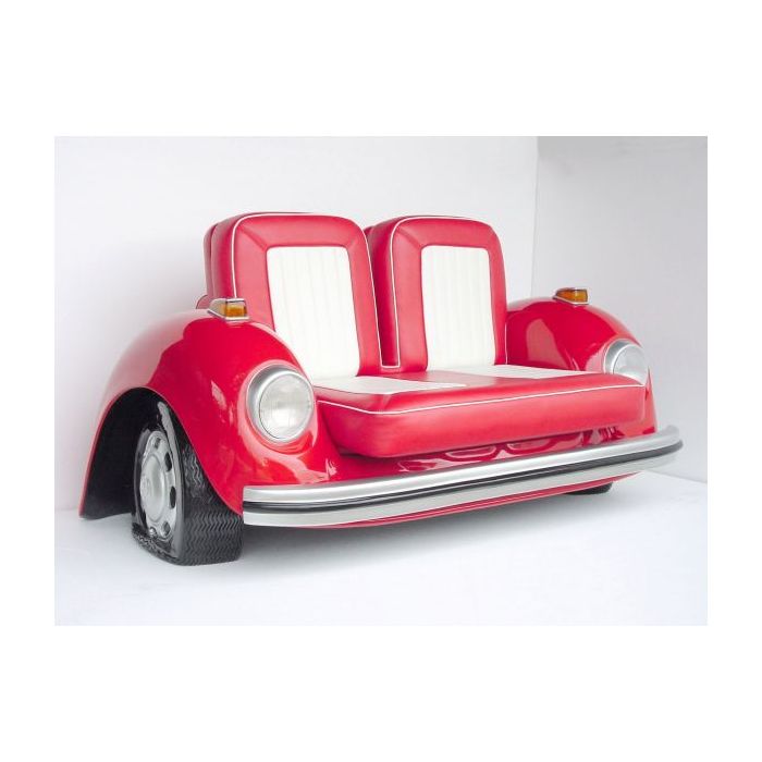SOFA - VOLKSWAGEN - BEETLE (ROT) lebensgroß Sitzmöglichkeit