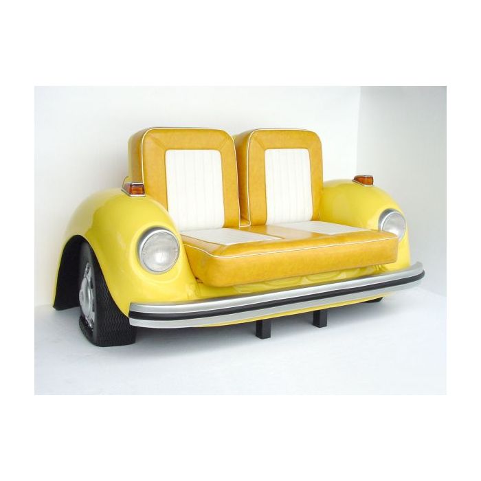 SOFA - VOLKSWAGEN - BEETLE (GELB) lebensgroß Sitzmöglichkeit