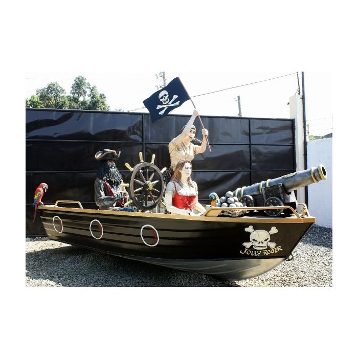 Piratenboot lebensgroß Dekorationsfigur