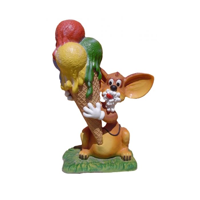 Hase mit Eistüte übergroß XXL Deko- & Werbefigur
