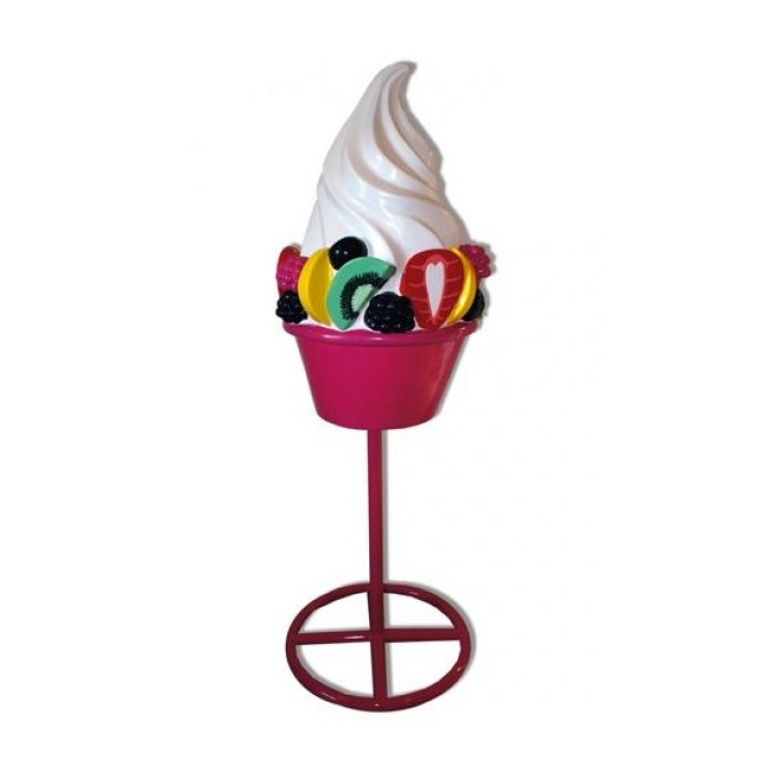 Frozen Joghurt auf Ständer vergrößert Deko- & Werbefigur