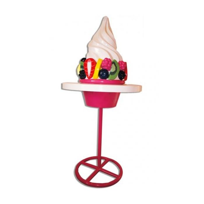 Frozen Joghurt Tisch vergrößert Tisch