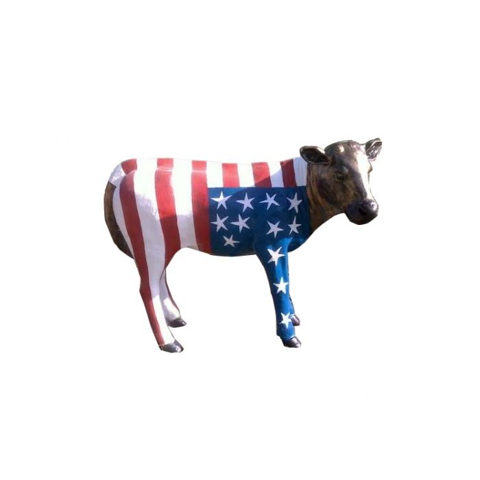 Designerkalb Amerikamotiv lebensgroß Dekorationsfigur