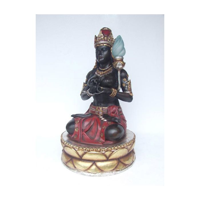 Hindu Göttin mit Lampe lebensgroß Beleuchtung
