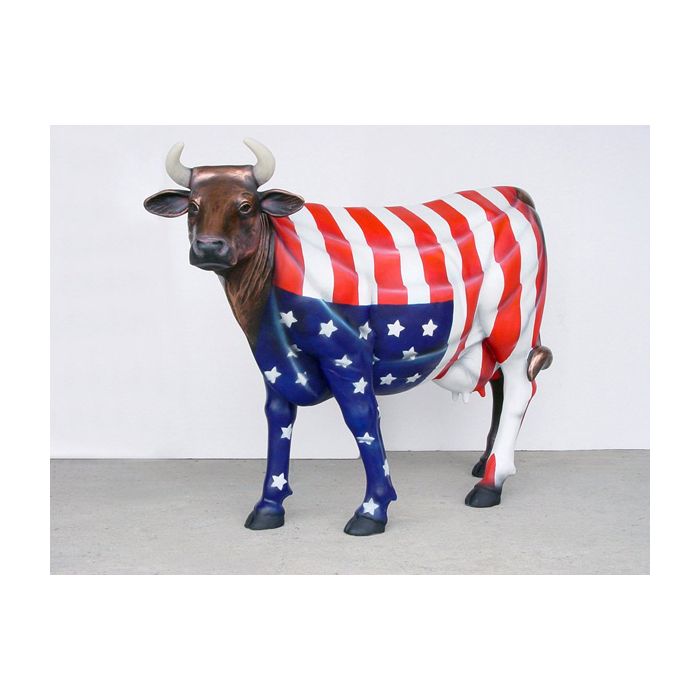 Designer Kuh Amerika 2 lebensgroß Deko- & Werbefigur