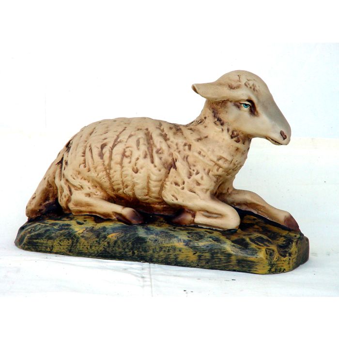 kleines liegendes Lamm vintage verkleinert Dekorationsfigur