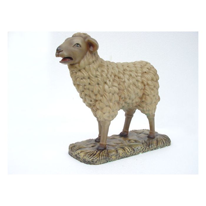 mittleres stehendes Wollschaf vintage verkleinert Dekorationsfigur