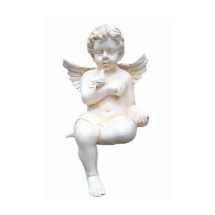 Putte sitzend mit Täubchen verkleinert Dekorationsfigur