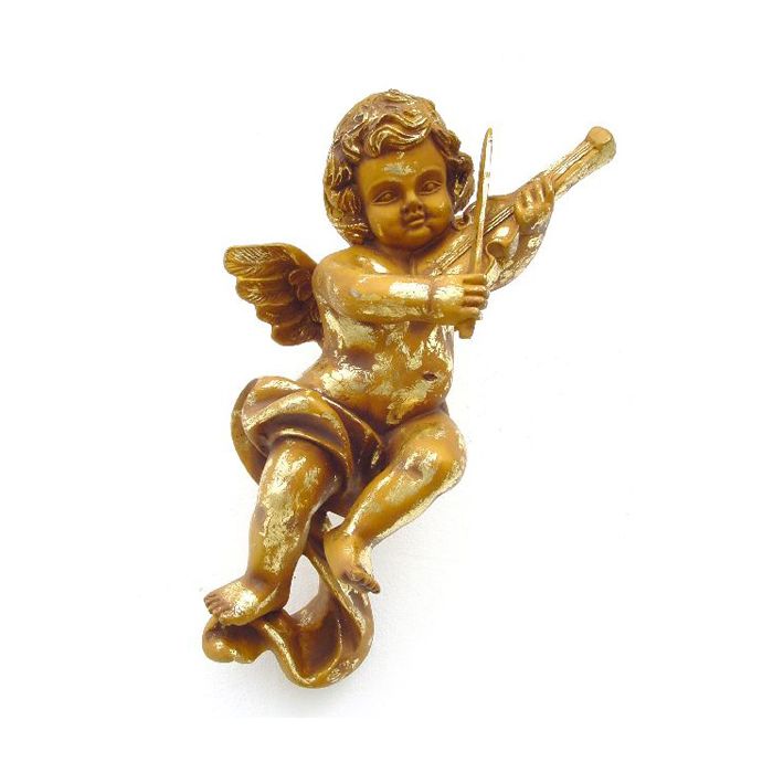 Engelputto mit Violine verkleinert Dekorationsfigur