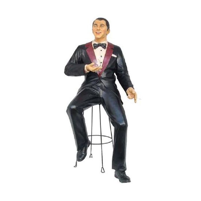 großes *Frank Sinatra* Double auf Hocker lebensgroß Deko- & Werbefigur