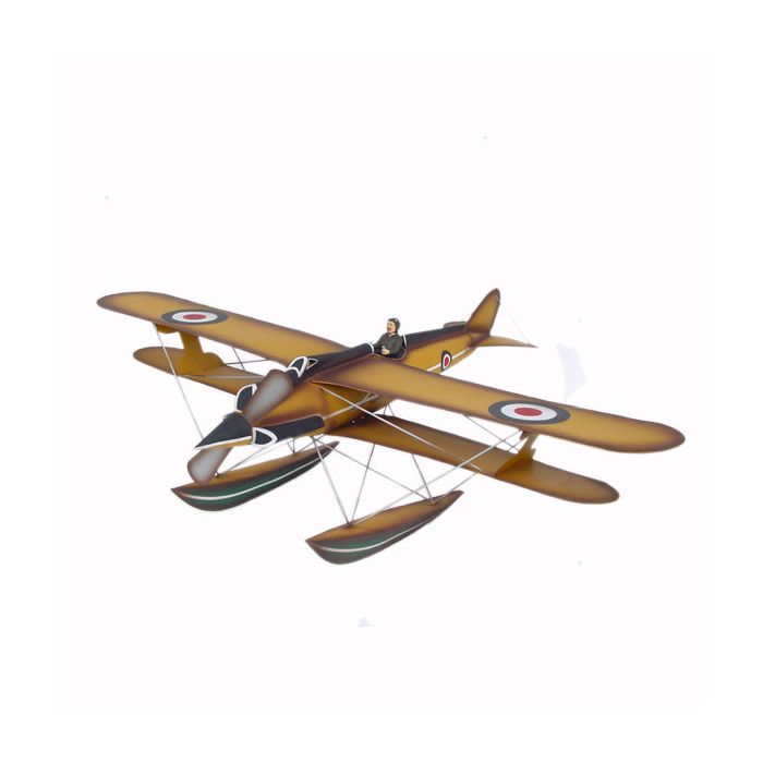 Doppeldecker als Wasserflugzeug verkleinert Deko- & Werbefigur