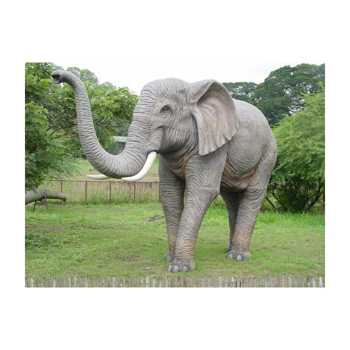 Elefant lebensgroß Rüssel oben lebensgroß Deko- & Werbefigur