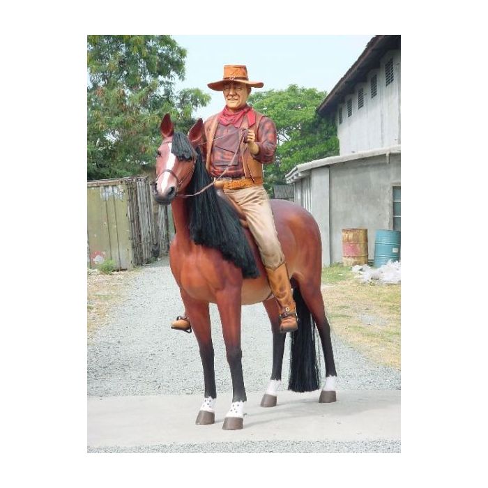 Cowboy mit Pferd lebensgroß Deko- & Werbefigur
