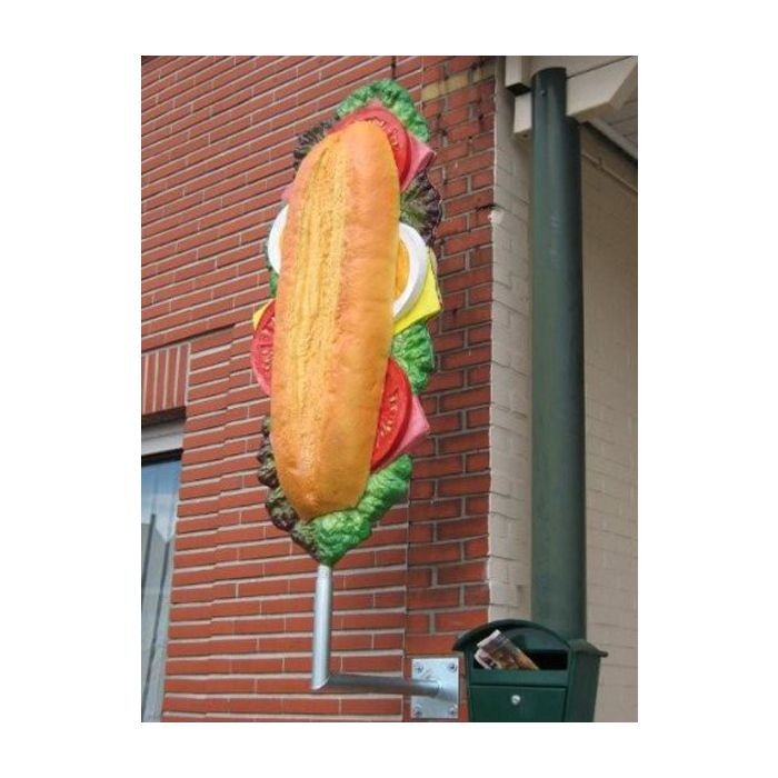 Sandwich mit Wandbefestigung übergroß XXL Deko- & Werbefigur