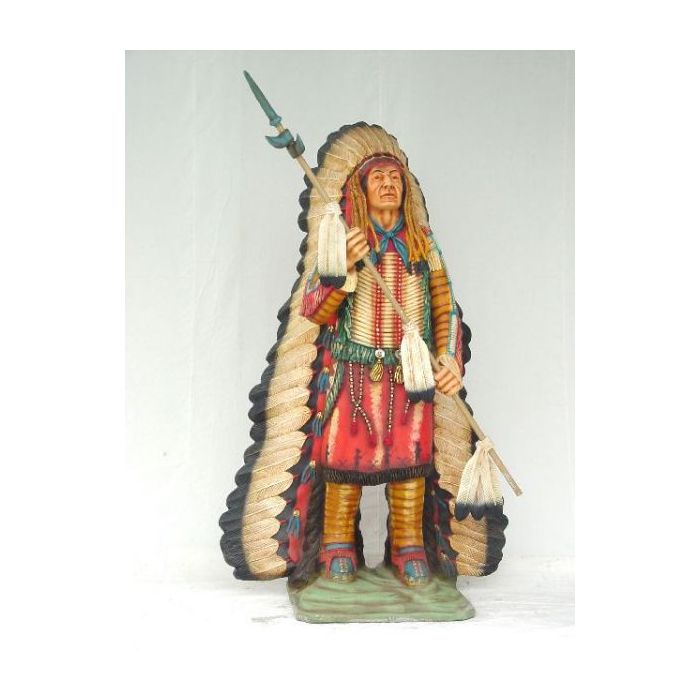 Indianerhäuptling lebensgroß Dekorationsfigur
